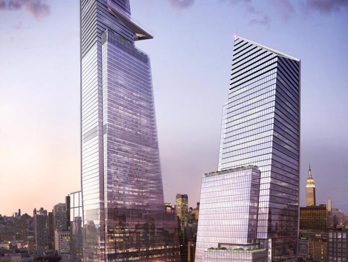 10 and 30 Hudson Yards with Retail Looking Northeast - courtesy of Related-Oxford